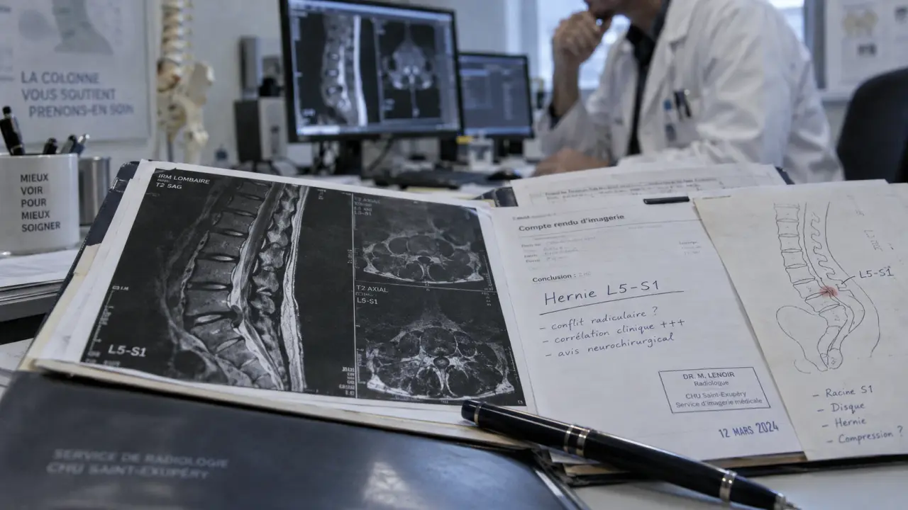 Opération hernie discale L5-S1 : consultation médicale et IRM